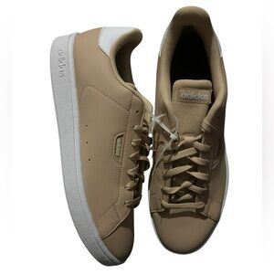 Adidas Men's Beige and White Sneakers